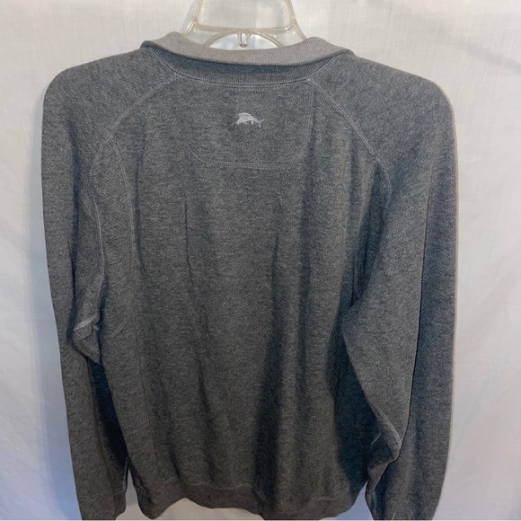 Tommy Bahama Pullover Sweater Men’s Size XL Gray Long Sleeve Zip Collar - Picture 6 of 12